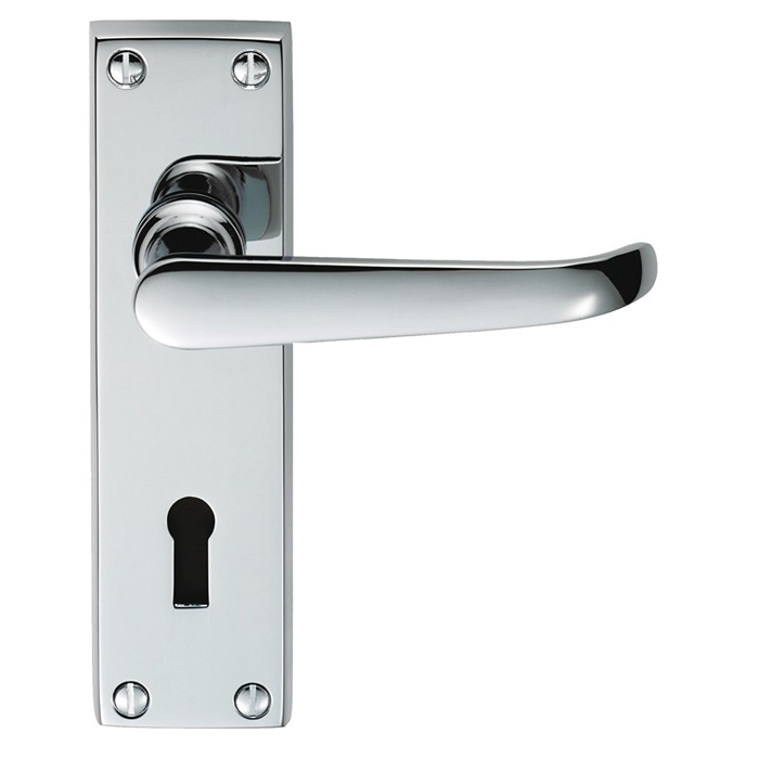 Ascot Lever Door Handle on Lock Backplate